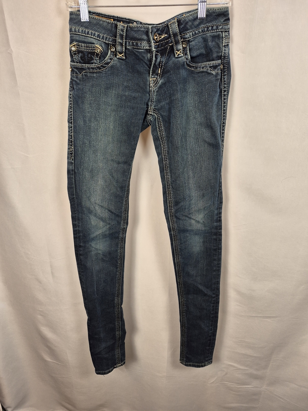 Rock Revival Women's Dark Blue Super Skinny Jeans Size 26